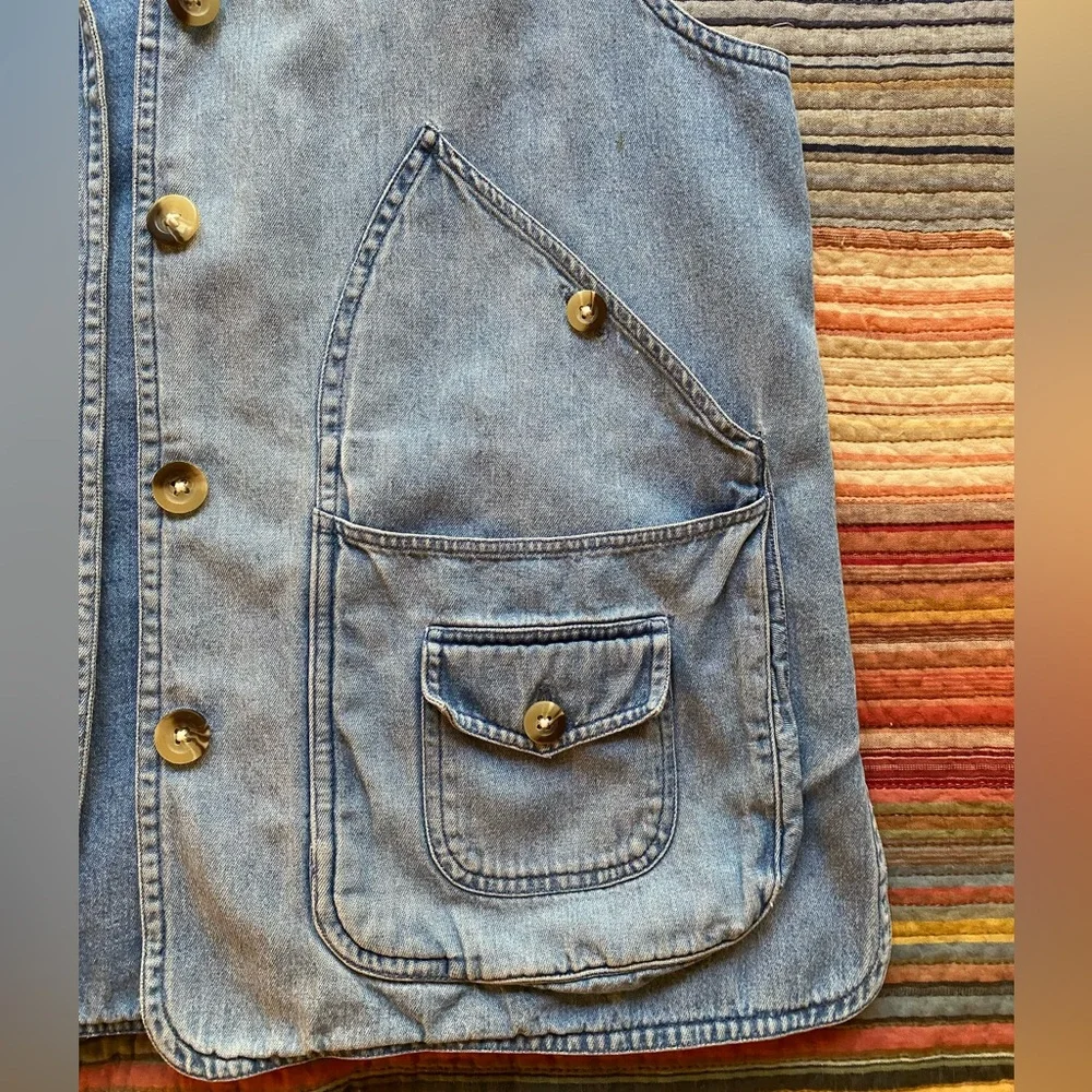 VTG Denim Vest, women’s small - Picture 4 of 7